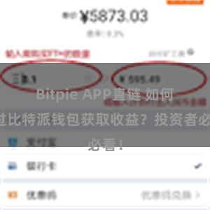 Bitpie APP直链 如何通过比特派钱包获取收益？投资者必看！