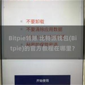 Bitpie转账 比特派钱包(Bitpie)的官方教程在哪里？