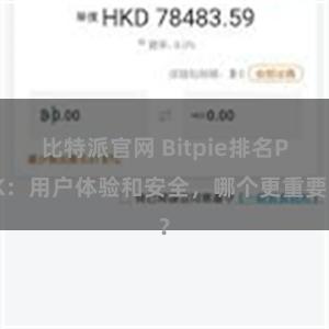 比特派官网 Bitpie排名PK：用户体验和安全，哪个更重要？