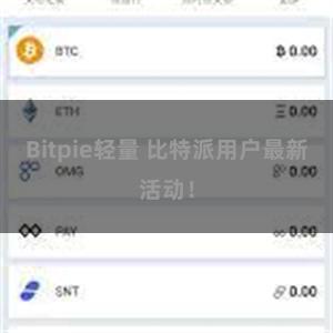 Bitpie轻量 比特派用户最新活动！